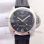 VS Factory Panerai Luminor GMT Swiss 9001 44mm Watches - PAM00320 316L Steel Case Rubber Band